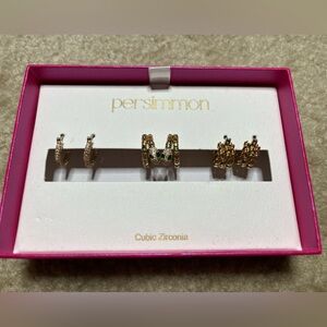 Persimmon Gold Earrings NIB